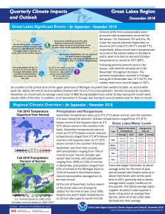 Quarterly Climate Impacts and Outlook - December 2018, first page