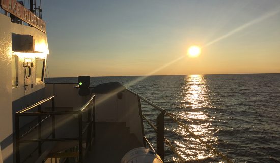 Sunset on Lake Michigan from the R/V Lake Guardian