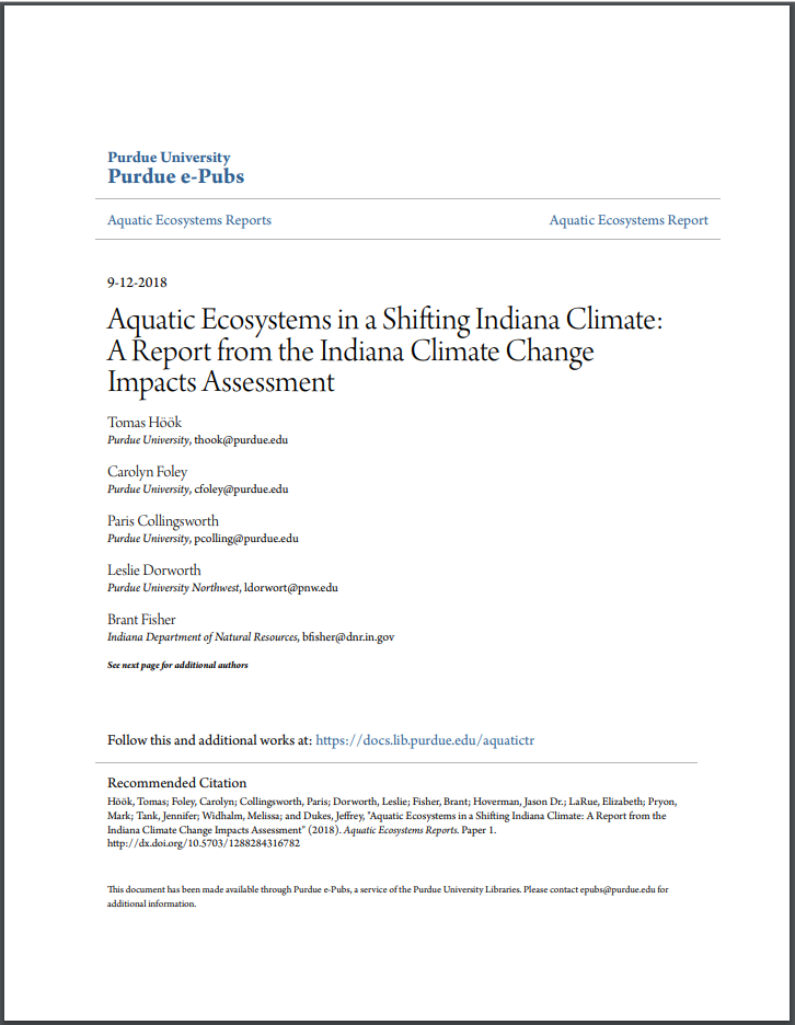 Aquatic Ecosystems in a Shifting Indiana Climate Thumbnail