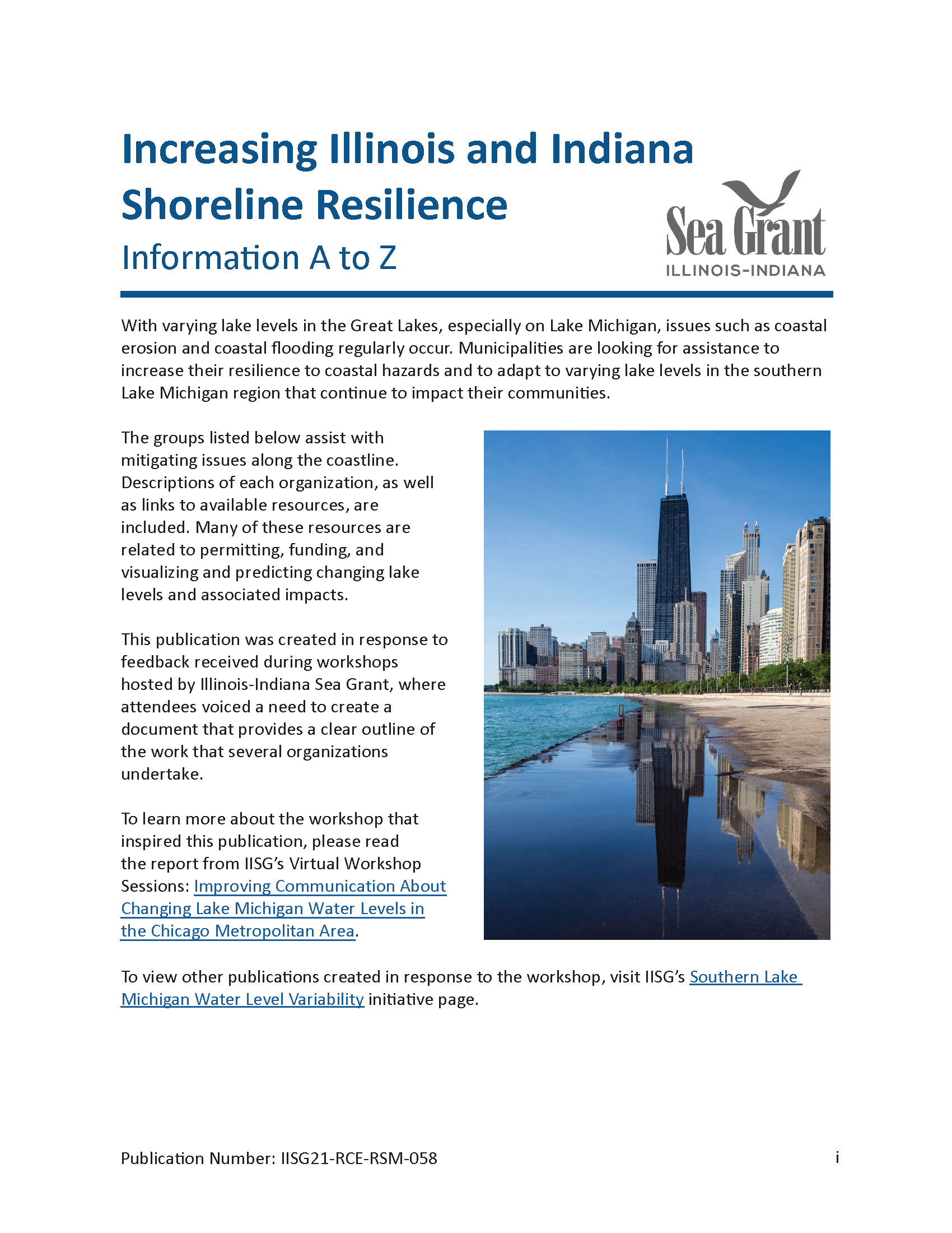 Increasing Illinois and Indiana Shoreline Resilience: Information A to Z Thumbnail