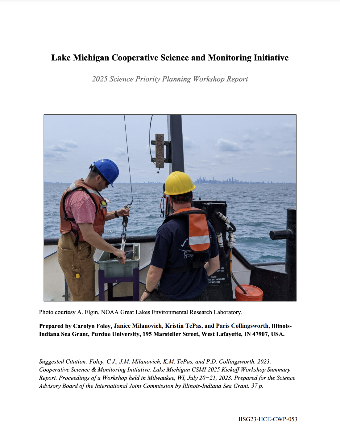 Lake Michigan Cooperative Science and Monitoring Initiative: 2025 Science Priority Planning Workshop Report Thumbnail