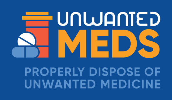 Unwanted Meds logo on blue background