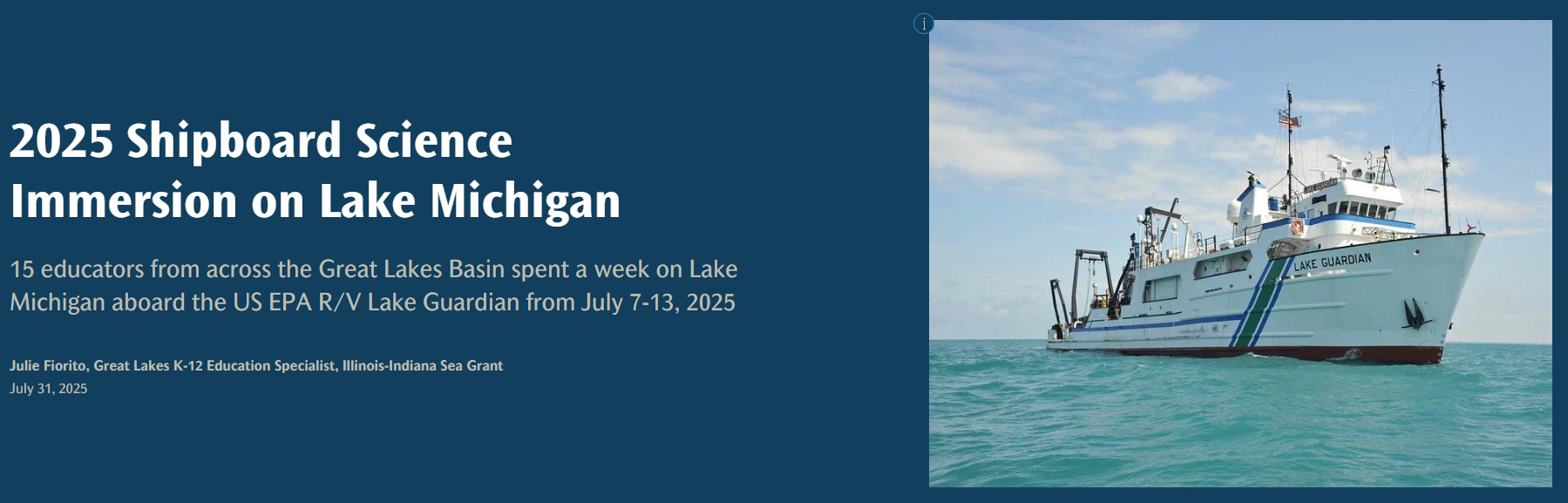 2025 Shipboard Science Immersion on Lake Michigan Thumbnail