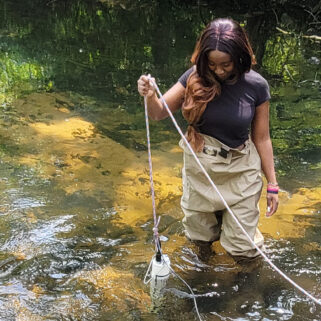 Student working with HydroLab