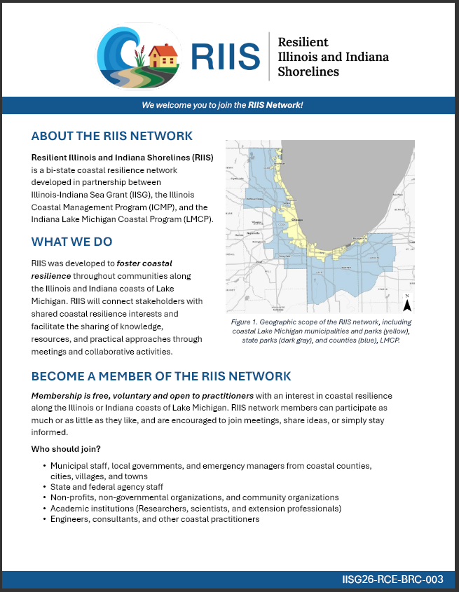 Resilient Illinois and Indiana Shorelines Network Overview and Membership Information Flyer Thumbnail